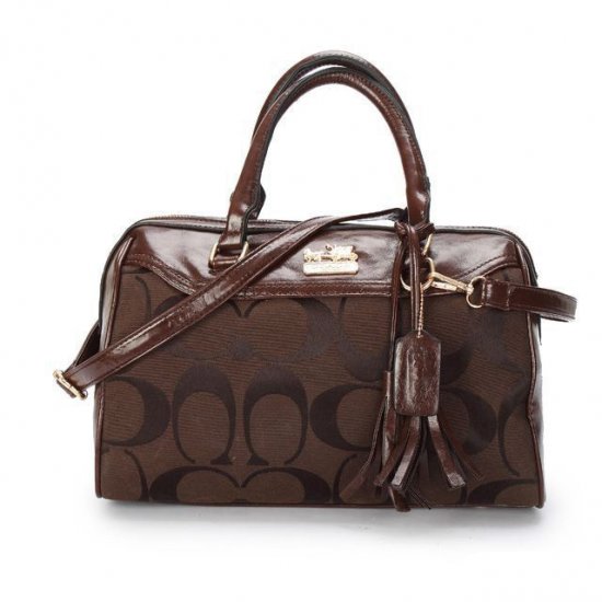 Coach Legacy Haley Medium Coffee Satchels BAZ - Click Image to Close